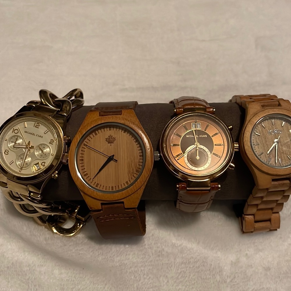 Wood watch , Michael kors, jord watch ( all 4)